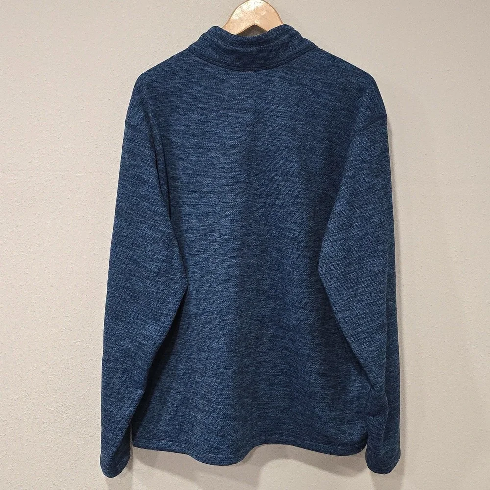 Eddie Bauer Sweater 2XL XXL Blue‎ First Ascent 1/4 Zip Fleece Mens